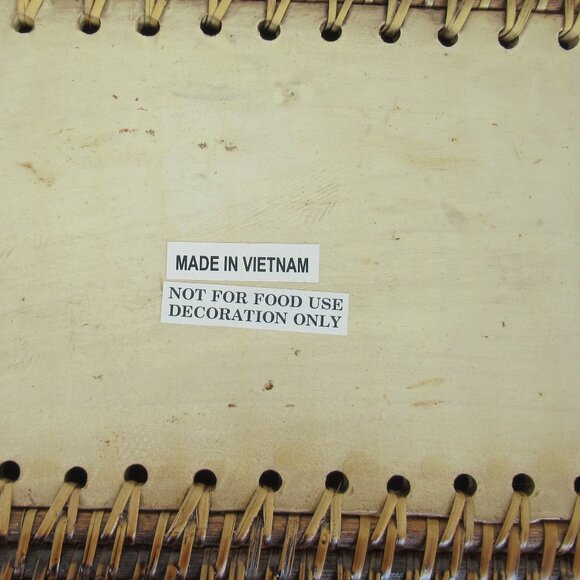 VTG Rattan Decorative LG Box w/ Lid and drawing ,Rectangular Woven for Display - Picture 8 of 16